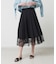 裾レース切替えプリーツスカート