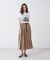 ギャザー切り替えロングスカート