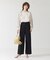 強撚ウールギャバワイドパンツ