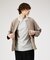 【セットアップ対応】ノーカラー ジップ 　ブルゾン