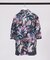 【フラワープリント】ハーフスリーブ メッシュシャツ