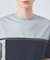 【フロントシーム】アシンメトリー配色 半袖 Tシャツ