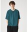 【リネン混】オーバーサイズ Vネック Tシャツ / キーネック