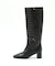 【スノーソール】ストレートラインミドルヒールロングブーツ