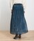 サテンギャザーロングスカート