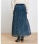 サテンギャザーロングスカート