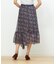 フラワープリントラッフルスカート