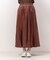 レザーライクサテンギャザースカート