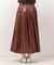 レザーライクサテンギャザースカート