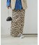 レオパード柄ロングスカート