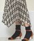 ランダムヘムプリーツチェックスカート
