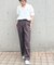 綿麻ポプリンベイカーパンツ