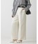 ベルト付きノンタックワイドパンツ