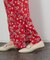 フレンチフラワープリントワイドパンツ