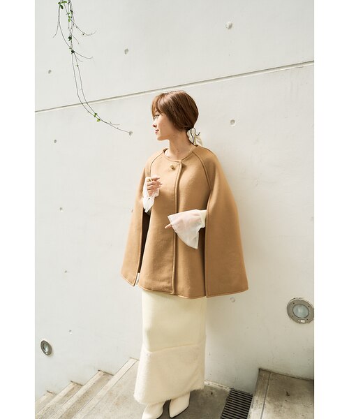 【未使用】 DESIGNWORKS ケープ風 パイピング マントコート zbyji717-11133_1.jpg