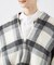 チェックダブルフェイスストールコート