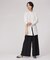 【セットアップ対応】アセテートジョーゼットタックパンツ