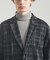 14G チェック ニットジャケット