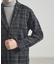 14G チェック ニットジャケット