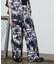 【セットアップ着用可】スプラッシュプリントドロスト パンツ