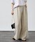 リネン調ワイドパンツ
