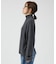 カシミヤ混バックダブルスリットモックネックプルオーバー