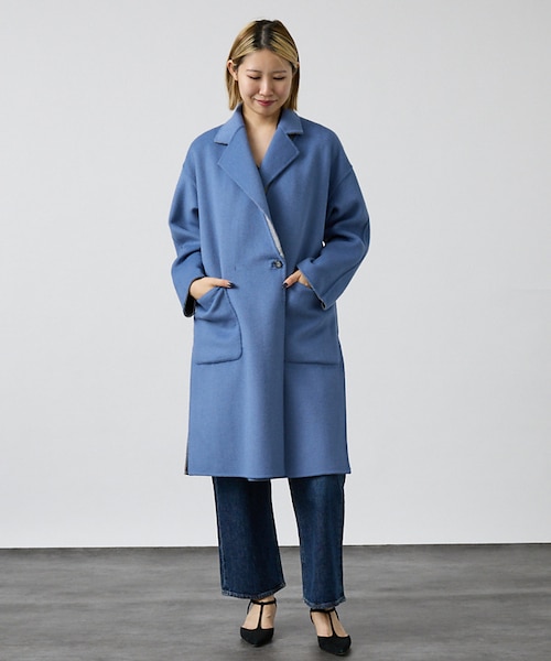 リバーシブル】ダブルフェイスコート無地｜デザインワークスの