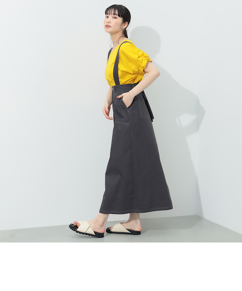 skepブラック サスペンダー付き フレアスカート skepブラック サスペンダー付き フレアスカート サスペンダー付き