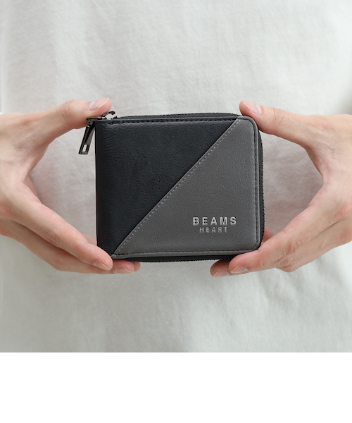 切替 フェイクレザー ジップ ウォレット｜ビームスアウトレット