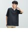 鹿の子 キーネック フェイクレイヤード Tシャツ（接触冷感）