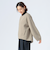 ノーカラー コクーン ブルゾン