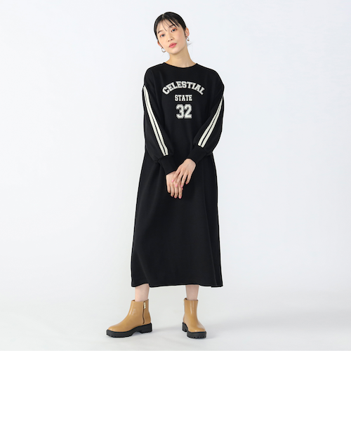 スウェット カレッジ ロゴワンピース｜ビームスアウトレットの