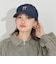 リボン刺繍 デニムキャップ