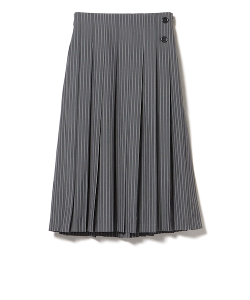 ピンストライプ プリーツスカート｜ビームスアウトレットの