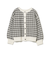 チェック ジャカード クルー カーディガン
