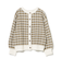 チェック ジャカード クルー カーディガン