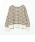 チェック ジャカード クルー カーディガン