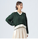 襟付き ライン ケーブル ニット