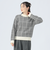 ハイネック チェック プルオーバー