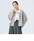 カット ツイル ノーカラー ジャケット