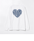 ハート スター バックプリント ロング スリーブ Tシャツ