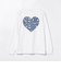 ハート スター バックプリント ロング スリーブ Tシャツ