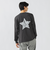ハート スター バックプリント ロング スリーブ Tシャツ