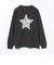 ハート スター バックプリント ロング スリーブ Tシャツ