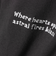 ハート スター バックプリント ロング スリーブ Tシャツ