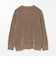 ダブルフェイス コーヒー刺繍 モール ニットソー