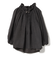 襟 フリル ギャザー ブラウス