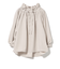 襟 フリル ギャザー ブラウス