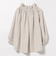 襟 フリル ギャザー ブラウス