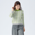 フクレ チェック ジャガードニット